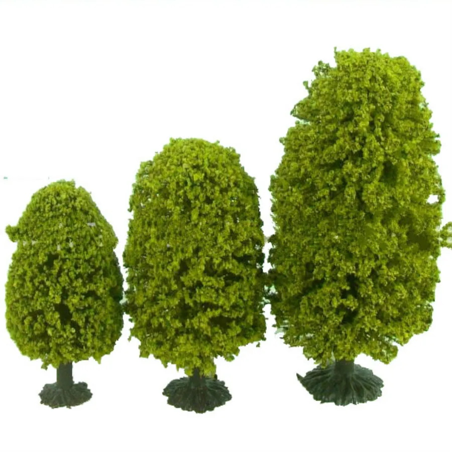 9 шт./лот смешанные архитектура масштаб проволоки зеленый модель дерева в 6 см 8 см 10 см