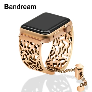 Image 1 - Pulseira de aço inoxidável pulseira de jóias para relógio iwatch apple 38mm 40mm 42mm 44mm série 1 2 3 4 5 banda pulseira feminina
