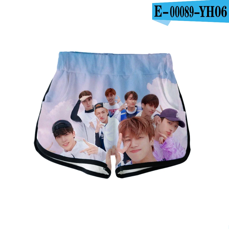 VAGROVSY летние k-pop группа ATEEZ 3D шорты женские Сексуальные Шорты повседневные Harajuku женские подростковые Z вентиляторы ATINY шорты Feminino - Цвет: YH06