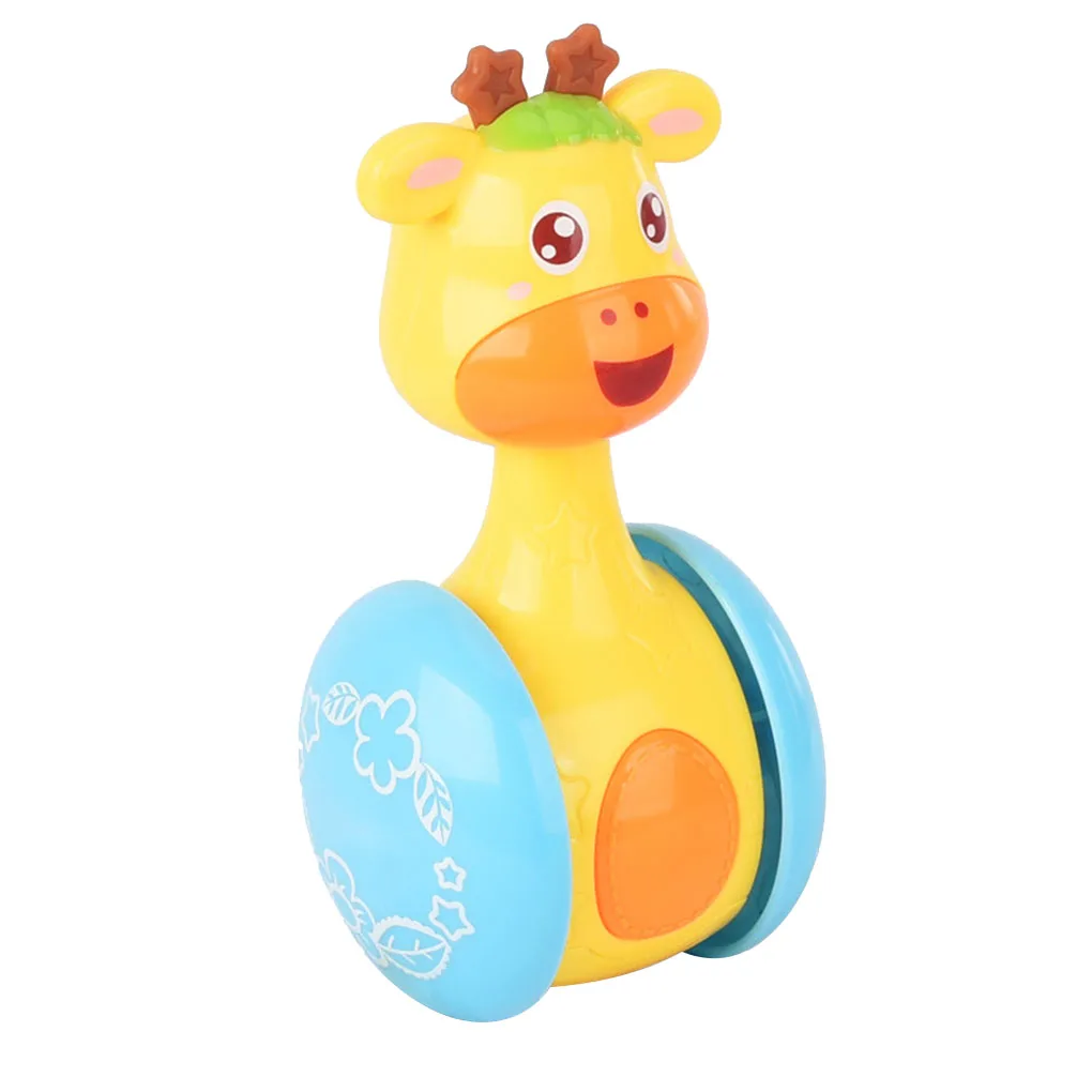 

Rattles Giraffe Tumbler Doll Baby Toys Sweet Bell Music Roly-poly Learning Education Toys Gifts Baby Bell Toys 3-12M boy toys