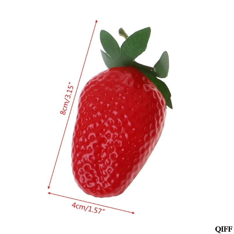 Прямая поставка и реалистичные искусственные модели клубники Поддельные дисплей фруктовые модели дома кухонные вечерние декоративные APR29