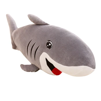 

1pc 50/75cm Soft Plush Stuffed Animal Kawaii Shark Toy Dolls Gray & Blue Shark Plush Toys High Quality For Boys Christmas Gifs