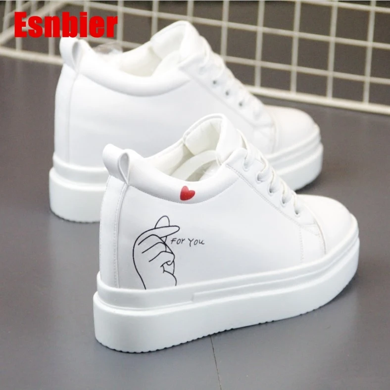 

Women Sneakers 2019 Fashion Casual Shoes Woman Comfortable Breathable White Flats Female Platform Sneakers Chaussure Femme