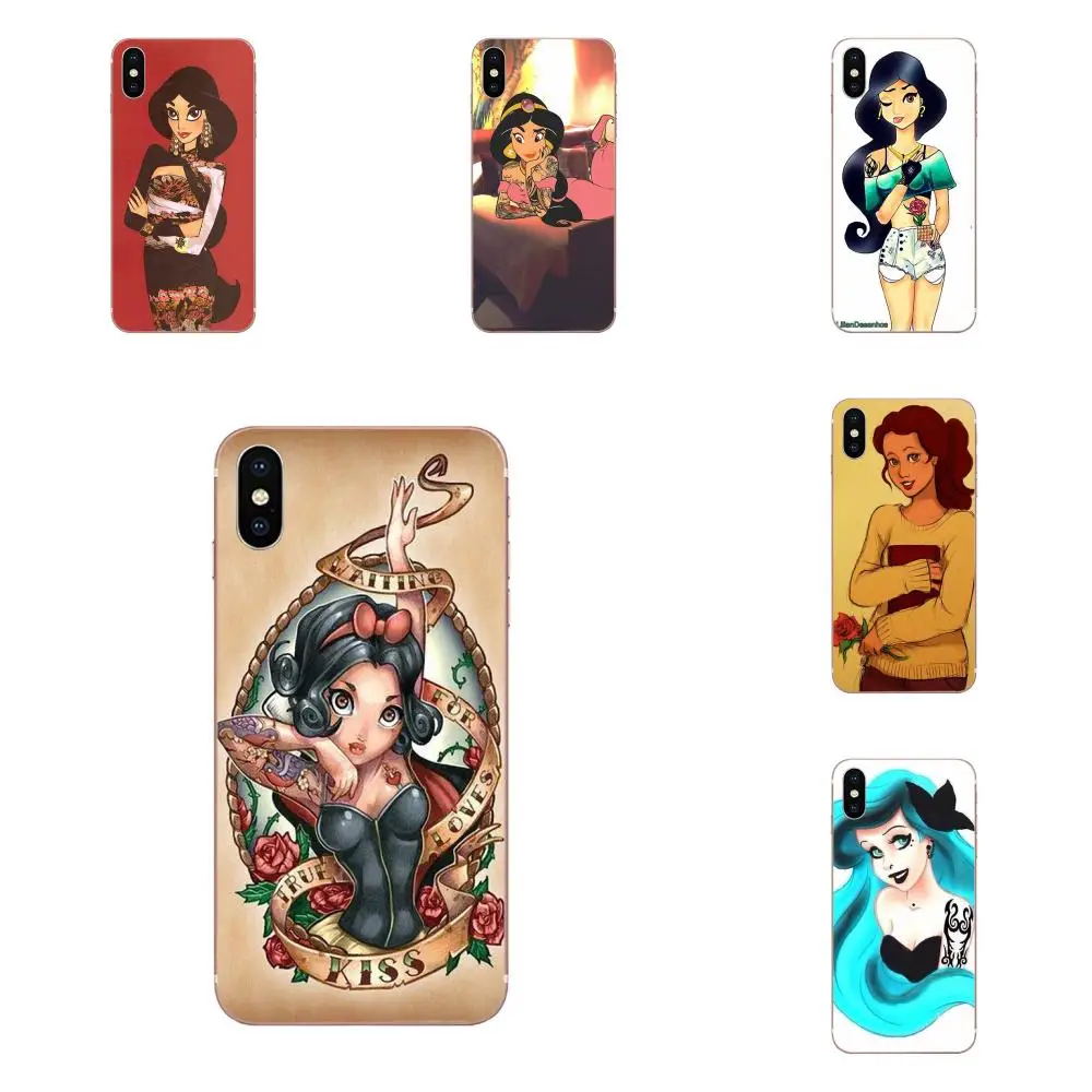 

Tattooed Jasmine Punk Princess TPU Mobile Shell For Galaxy Grand A3 A5 A7 A8 A9 A9S On5 On7 Plus Pro Star 2015 2016 2017 2018