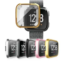 5 Color Soft Plating TPU Case Cover For Fitbit Versa Full Protection Silicone Cases wearable devices Smartwatch Protector