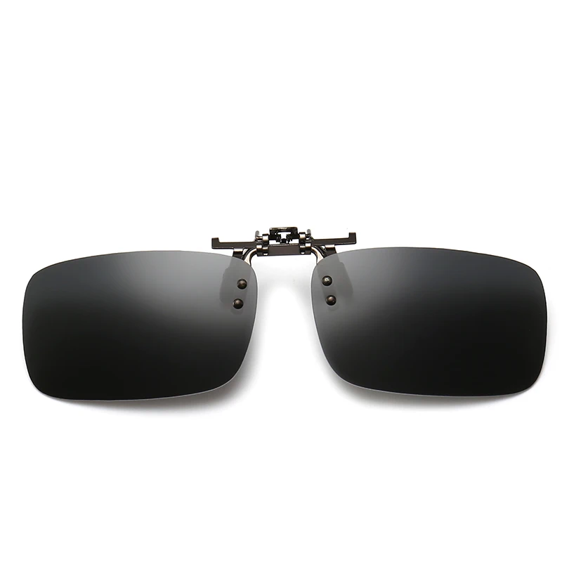 Квадратные поляризованные солнцезащитные очки, мужские очки на клипсах для близорукости, мужские солнцезащитные очки без оправы для близорукости, солнцезащитные очки Fli Up, солнцезащитные очки на клипсах UV400 - Цвет линз: C1-Hei hui