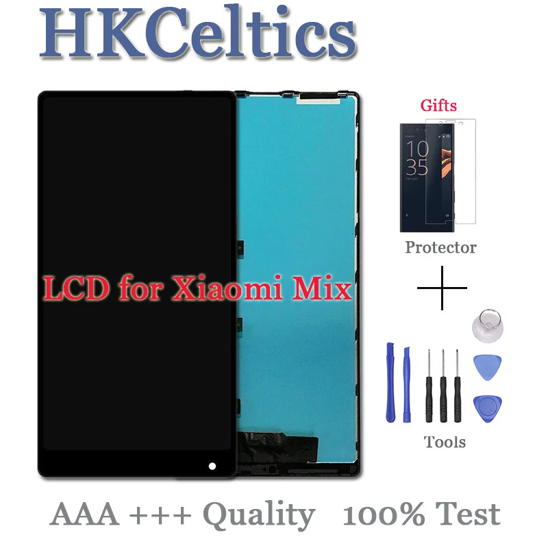 for Xiaomi Mi Mix LCD Display+Touch Screen Digitizer Assembly With Frame For 6.4&quot MIX Black/White Replacement Part | Мобильные