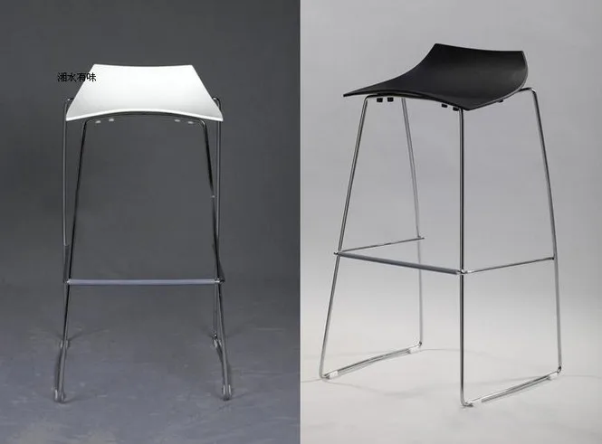 Модные металл и пластик барный стул, стул, черный, белый, красный, зеленый барный стул творческий бар мебель, стул металлический стержень