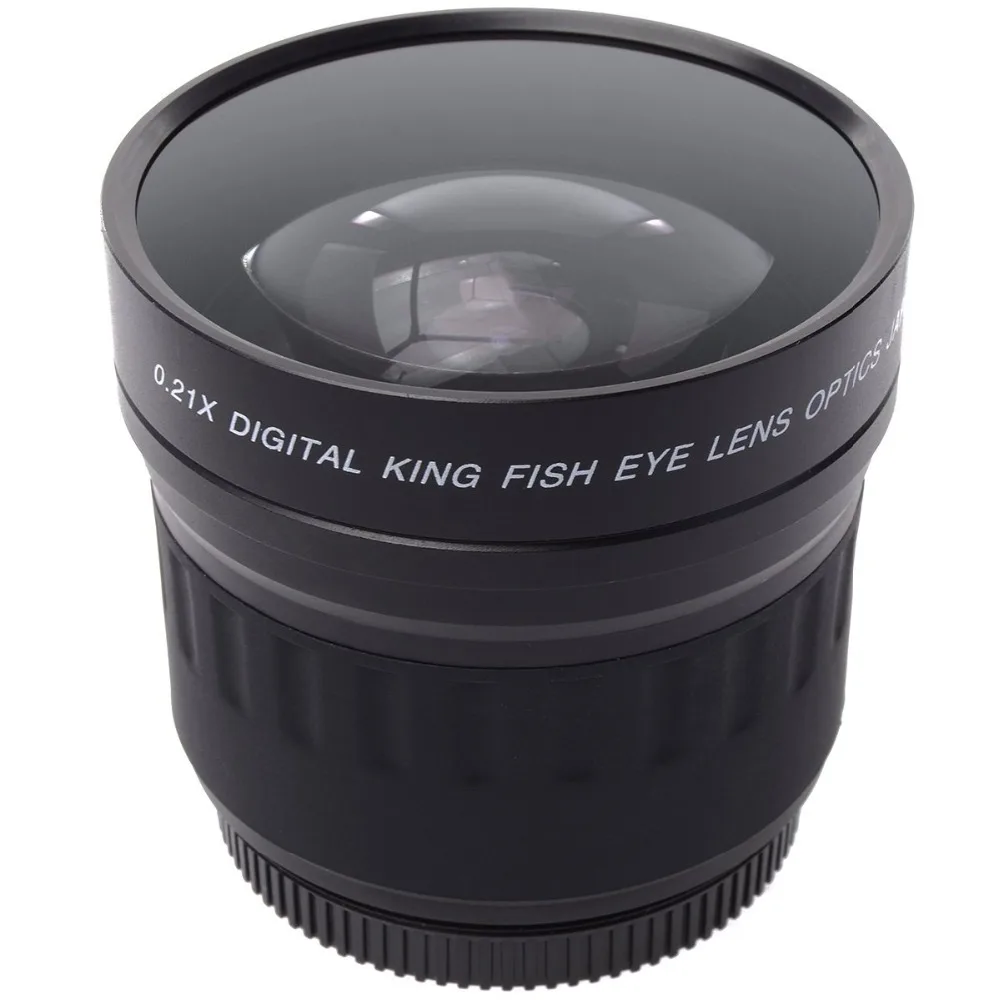 УФ-фильтр 52 мм с 0.21X Fisheye объектив для Nikon D700 D300 D200 D90 D70 D3000 D3100 D3200 D5000 D5100 D5200 с фирменнй переходник для объектива Canon 18-55 мм объектив
