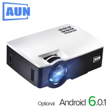 AUN Projector AKEY1/Plus for Home Theater, 1800 Lumens, HDMI Support Full HD 1080P (Optional Android 6 Version Support 4K Video)