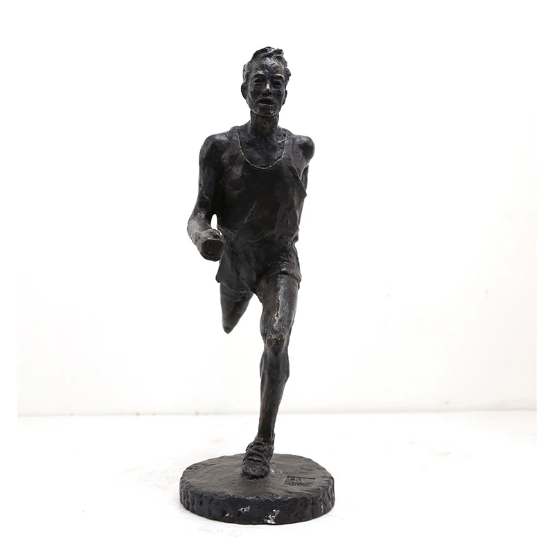 

Small size bronze statue sculpture figure of professional runner