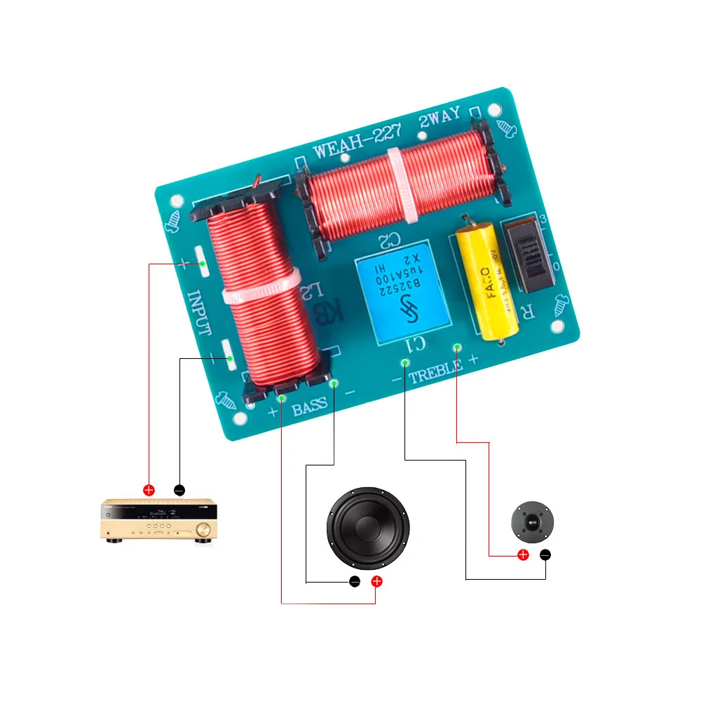Tenghong 2 шт. 2 способ аудио кроссовер доска HIFI бас ВЧ динамик делитель частоты для домашнего кинотеатра качество звука усилитель DIY