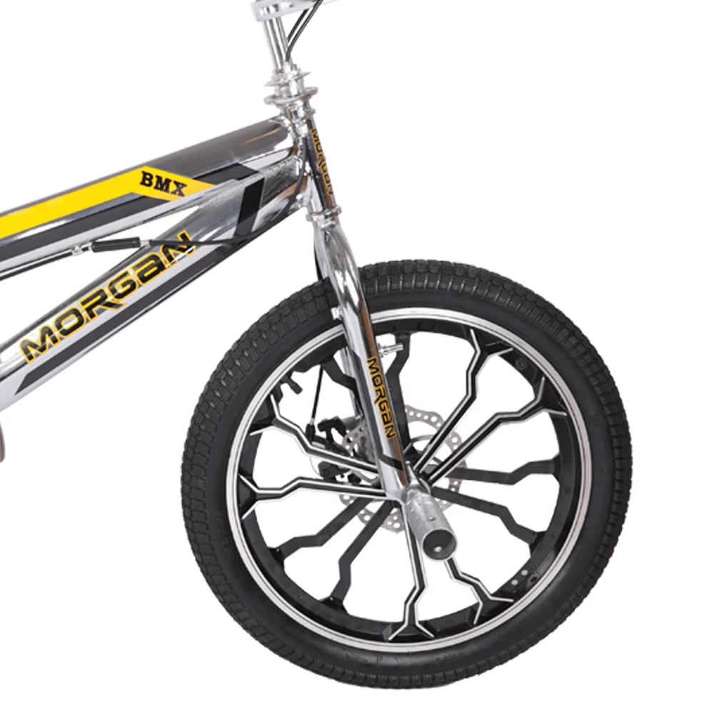 HILAND 20'' 20 inch BMX Bike Freestyle Steel Bicycle Double Caliper Brake Show Bike Stunt Acrobatic Bike Alloy Complete Wheel