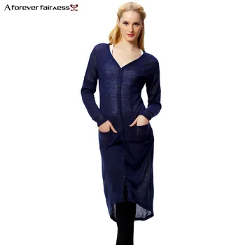

A Forever Spring Fashion Women Knitted Cardigan Long Sleeve Asymmetry Loose Casual Slim Long Slim Knitted Cardigan AFF445