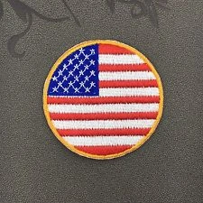 USA Flag Embroidered Patches