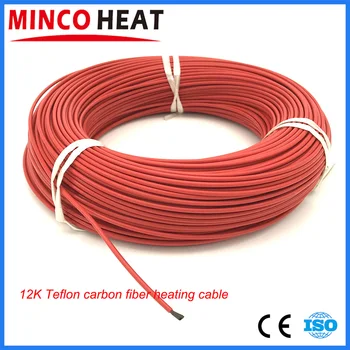 

100m Fluoroplastic Carbon Fiber Heating Cable 1.9~2.1 mm 12K 33Ohm Electric Wire Warm Floor