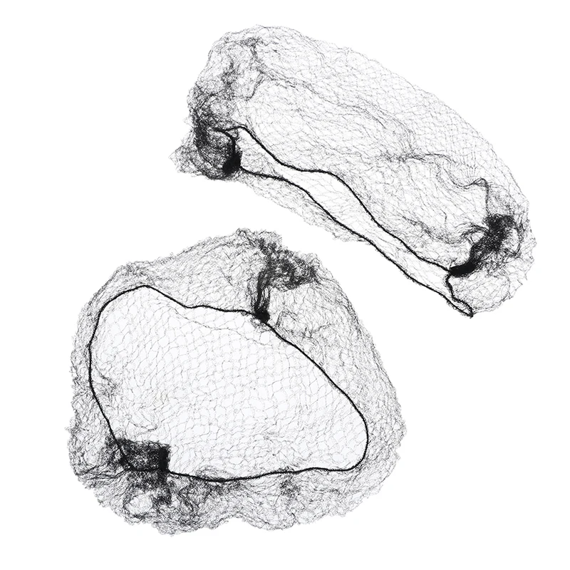 50 шт/100 шт образец черных нейлоновых сеток для волос Невидимый одноразовый парик с сеткой мягкие эластичные линии для укладки волос