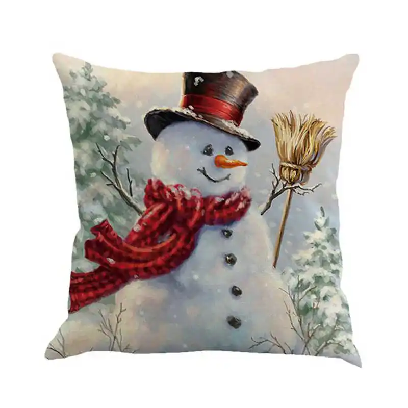 Christmas Pillow Case Waist Throw Cover Home Decor christmas pillow covers decorative 40cmx40cm #2n14 (2)