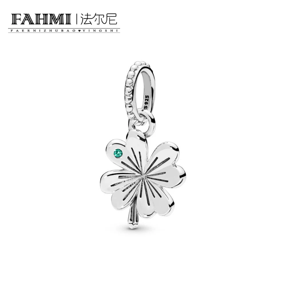 

FAHMI 100% 925 sterling silver new 2109 spring 397965NAG Lucky Four-Leaf Clover Necklace Pendant Four-Petal Flower Hanging Charm