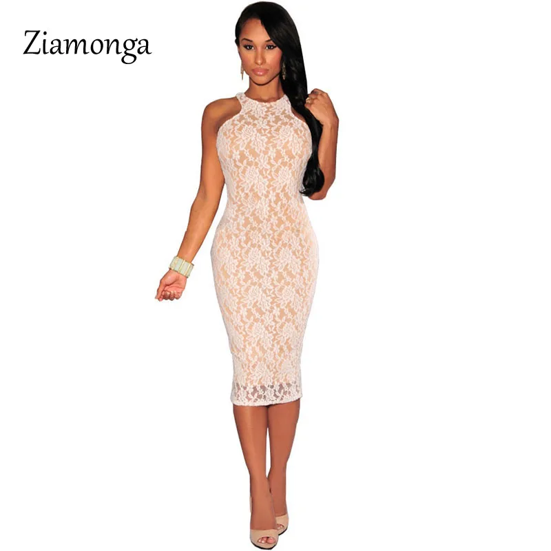 Ziamonga Высокое качество без рукавов Цвет летнее платье 2019 Лидер продаж|bandage dress|lace