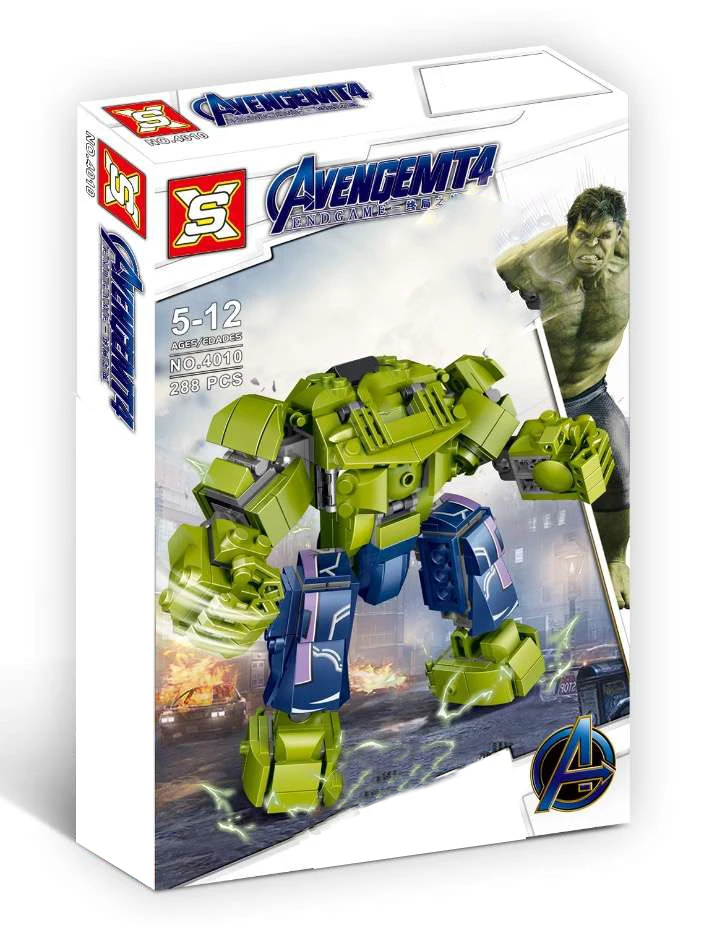 

Marvel Avengers: Endgame Thanos Hulk HulkBuster Building Blocks Toys No Box with Manual