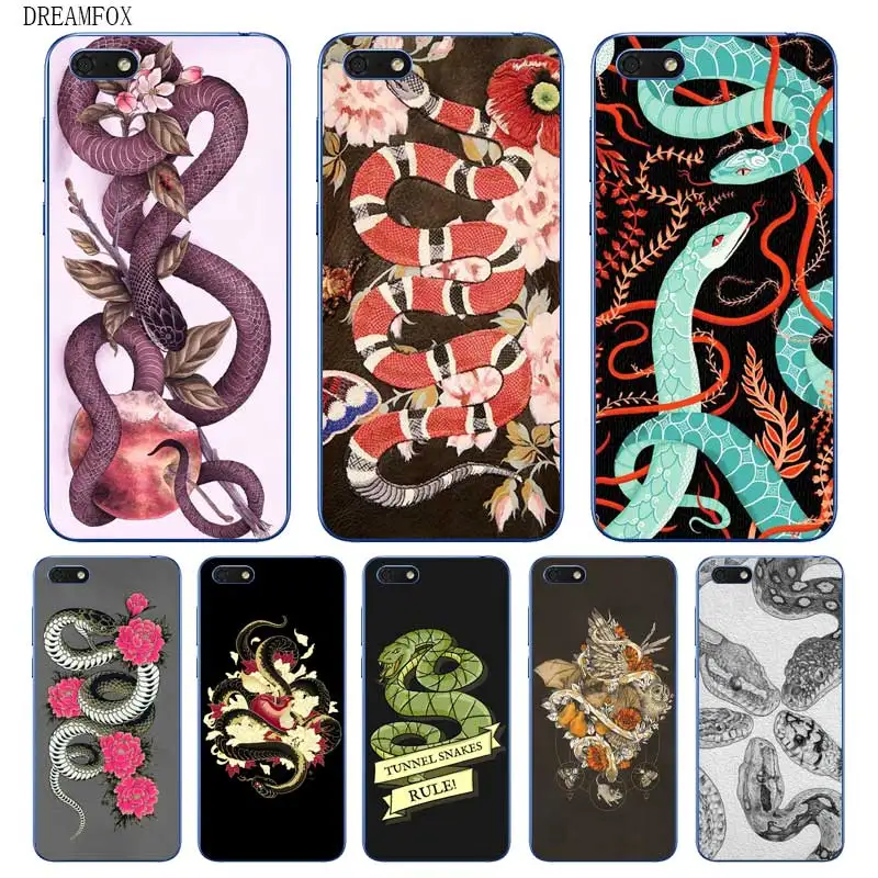 

N437 The Snake Soft TPU Silicone Case Cover For Huawei Honor 8C 8X 9 10 20i V10 V20 Note10 Max Lite Magic2