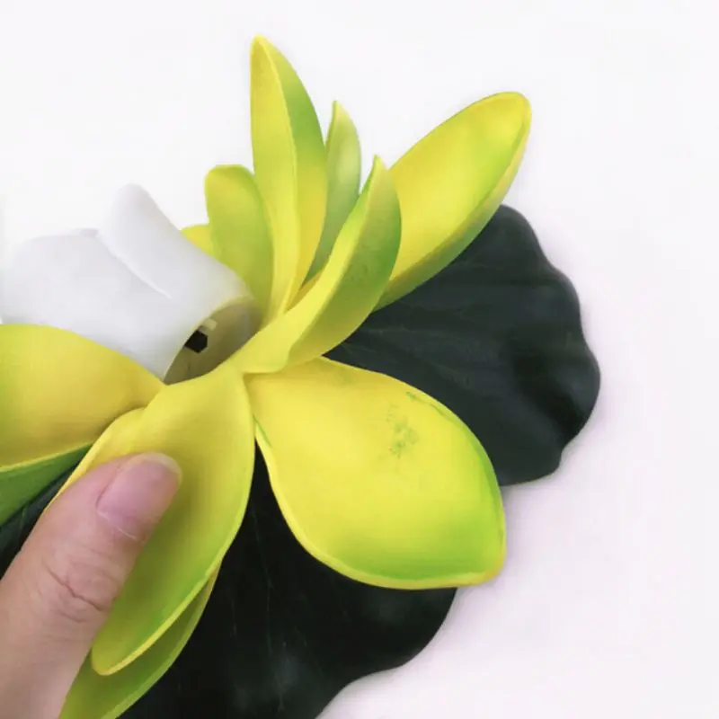 Искусственный лотос-образный измененный плавающий цветок светодиодный светильник для воды для бассейна желающий светильник 18 см с включая цветы на батарейках