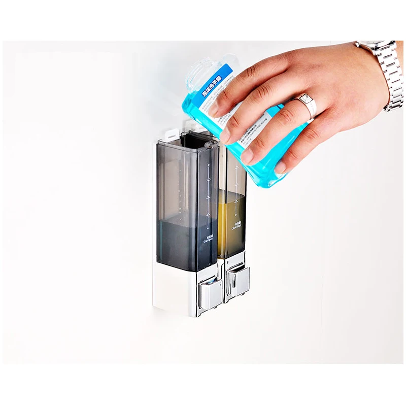 Пластиковый диспенсер для мыла из АБС-пластика, двойной дозатор для мыла, диспенсер для жидкого мыла, прозрачный дозатор для жидкого мыла