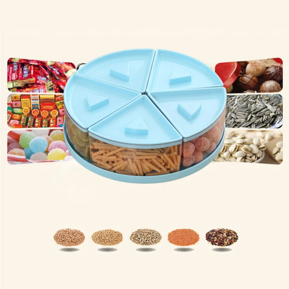 

HOT 5 Grids Storage Box Small Plastic Box Candy Storage Box Fruit Organizer container Snack Box Organizer Christmas Decor#292422
