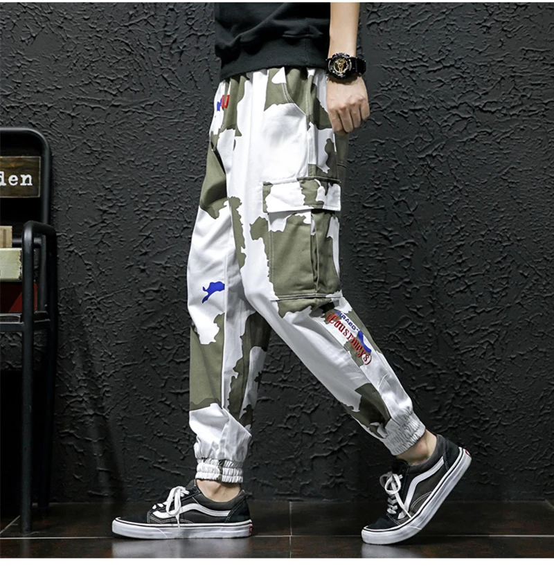  High Street Trousers Men Streetwear Pantalon Hombre Fashion   (4)