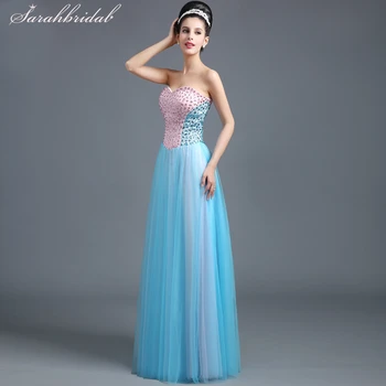 

Elegant Crystal Sequins Sweetheart Evening Dresses Vestido De Festa Longo Floor Length Party Dress Vestidos De Noche SD249