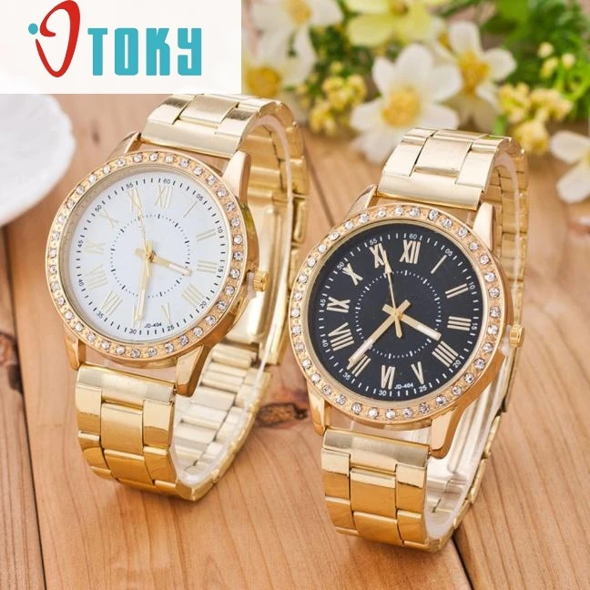 

Watch Willby Women Fashion Luxury Golden Stainless Steel Metal Band Rhinestone Analog Quartz Wrist Watch 161219 Drop Shipping