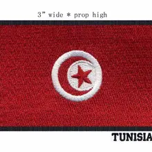 TUNISIA вышивка флаг патч " широкий замороженный утюг на патчи/пользовательские мотоциклетные Патчи/кружева аппликация патч