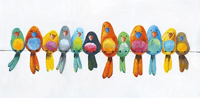 Попугаи Сова Красочные Птицы алмазная живопись домашние наклейки на стену Декор 5D DIY полный квадратный/круглый вышивка животные узор подарки - Цвет: AE2008