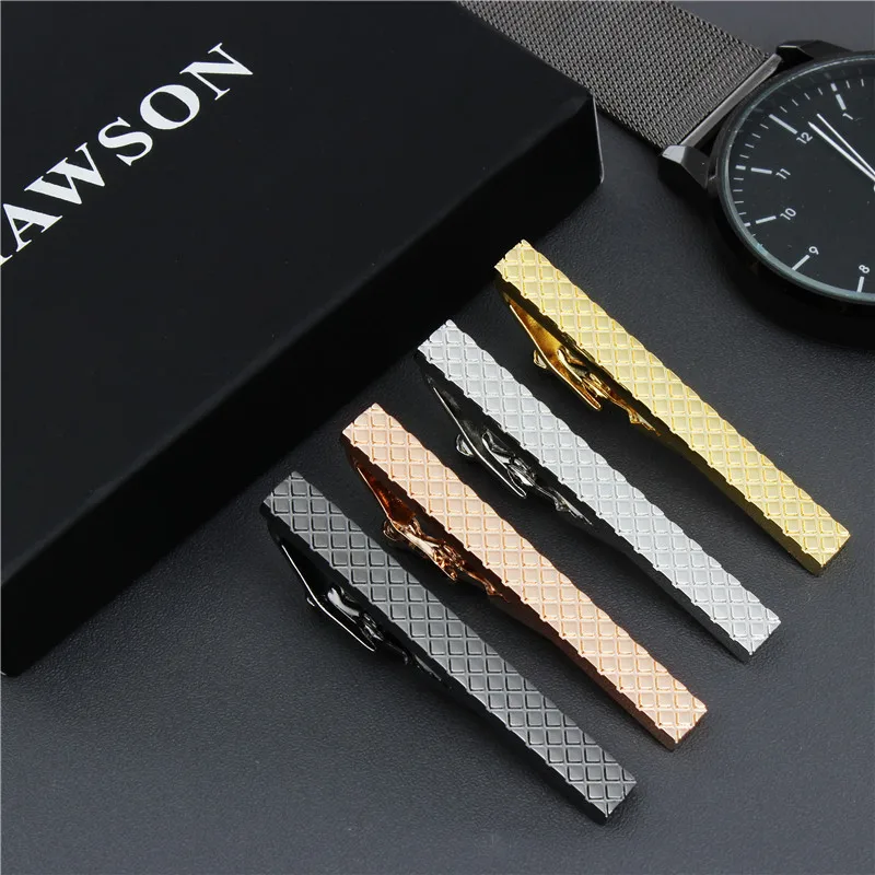 Kopen HAWSON 4 stks Set Tie Clip voor Mannen 2 inch Bloem Patroon Tie Clips voor Mannen