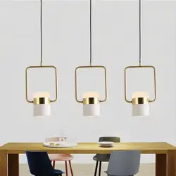 Скандинавский Лофт столовая светодиодный подвесной светильник минималистичный стиль прикроватная тумбочка для спальни металлическая