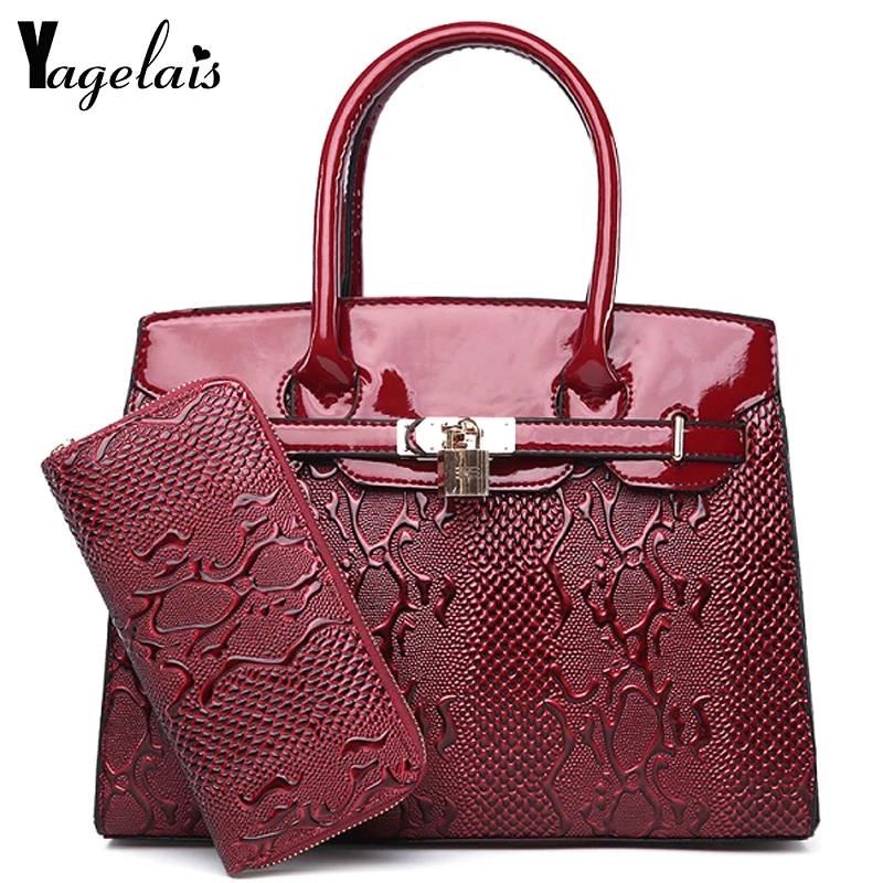 

2019 New Fashion Leather Women Composite Bags With Purse Fashion Shoulder Bags Luxury Soft Women Handbags Famel Wallet