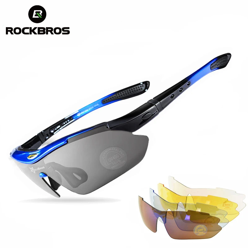 ROCKBROS поляризационные спортивные велосипедные солнцезащитные очки, походные очки, MTB защитные велосипедные очки, велосипедные очки, солнцезащитные очки 29 г, 5 линз, мужские