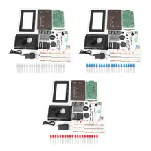 ECL-1227 электронные часы DIY Kit Календарь Температура дисплей светодиодный цифровой панели