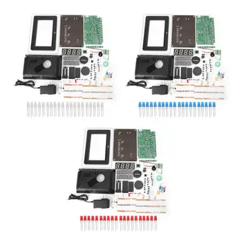 

ECL-1227 Electronic Clock DIY Kit Calendar Temperature Display LED Digital Panel