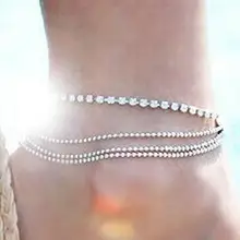 Серебряный цвет moda praia браслет на ногу модные летние пляжные украшения для ног Tobilleras De Plata Para Mujer