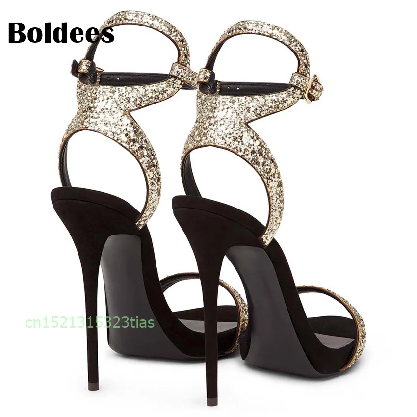Correa De Showed Verano Más As Color Tacón Negro Mujeres Alto Estilete Gladiador Grande Sandalias Punta Abierta Tobillo Zapatos Tamaño 43 0pBqUwd