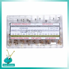 126 шт./кор. высококачественные часы Корона части Золотой/Серебряный Ассортимент Размеров часы Корона 0,8 мм диаметр трубки для часов Запасная часть