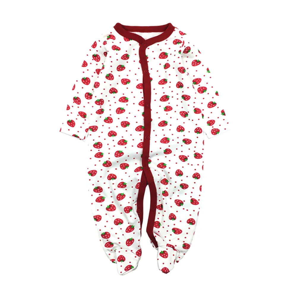 Winter Soft and Comfortable Baby Clothes 100% cotton Black Stripped Baby Sleepwear Climb Clothing Footies