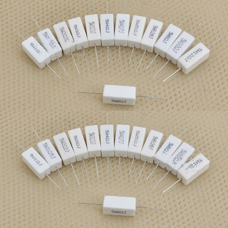 

10pcs 1-5 R 5W Resistor Non-inductive Ceramic Cement Resistor For Audio Frequency Divider Stage Speaker
