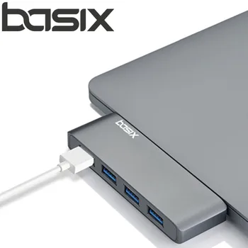 

basix usb Type C Hub 4 in 1 USB C Hub Adapter with 4 USB 3.0 ports transmissionport with High-speed for MacBookPro adapter