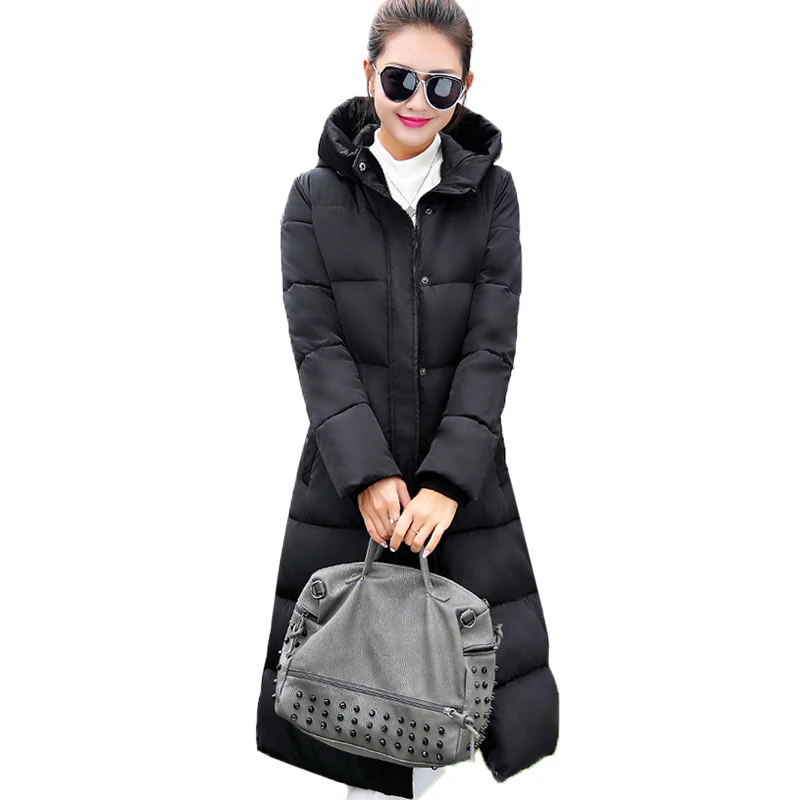Куртка женская длинная теплая с капюшоном 2019|cotton coat|women hooded coatfashion winter jacket women |