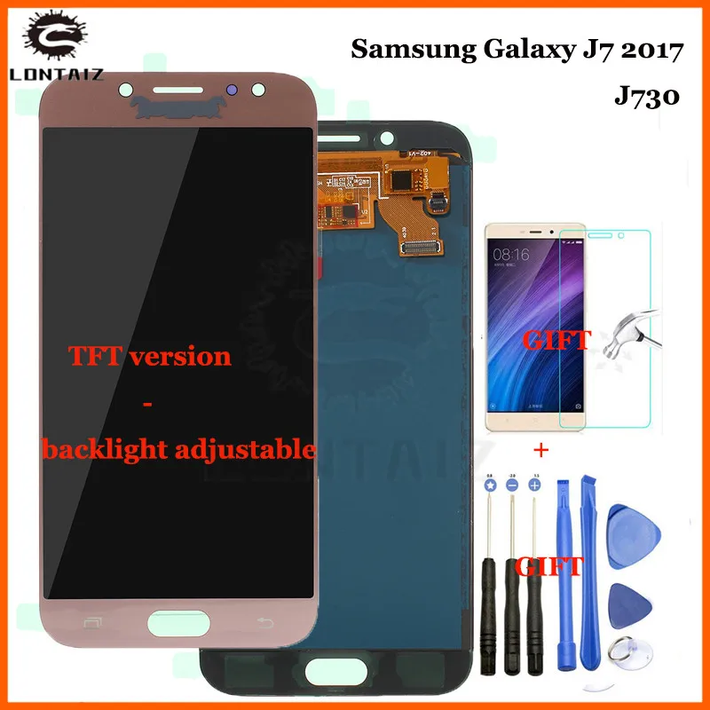 Для samsung Galaxy J7 Pro J730 SM-J730F J730FM/DS J730F/DS J730GM/DS ЖК-дисплей+ кодирующий преобразователь сенсорного экрана в сборе