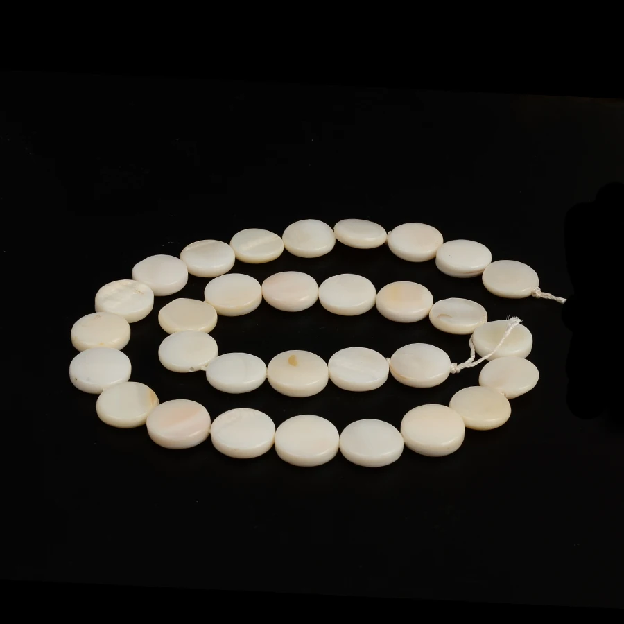 soosmith 101215mm Natural White Flat Round Shell Beads Loose Shell Beads For Jewelry Making Handmade Accessories Wholesale Diy (3)