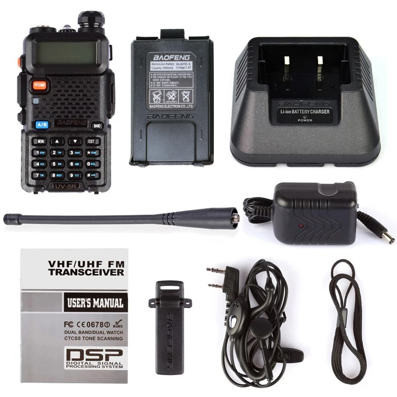 10 шт. Baofeng UV-5R портативной рации 5 Вт 128CH двухдиапазонный VHF и UHF 136-174 и 400- 520 мГц двухстороннее радио радиостанция baofeng uv-5r